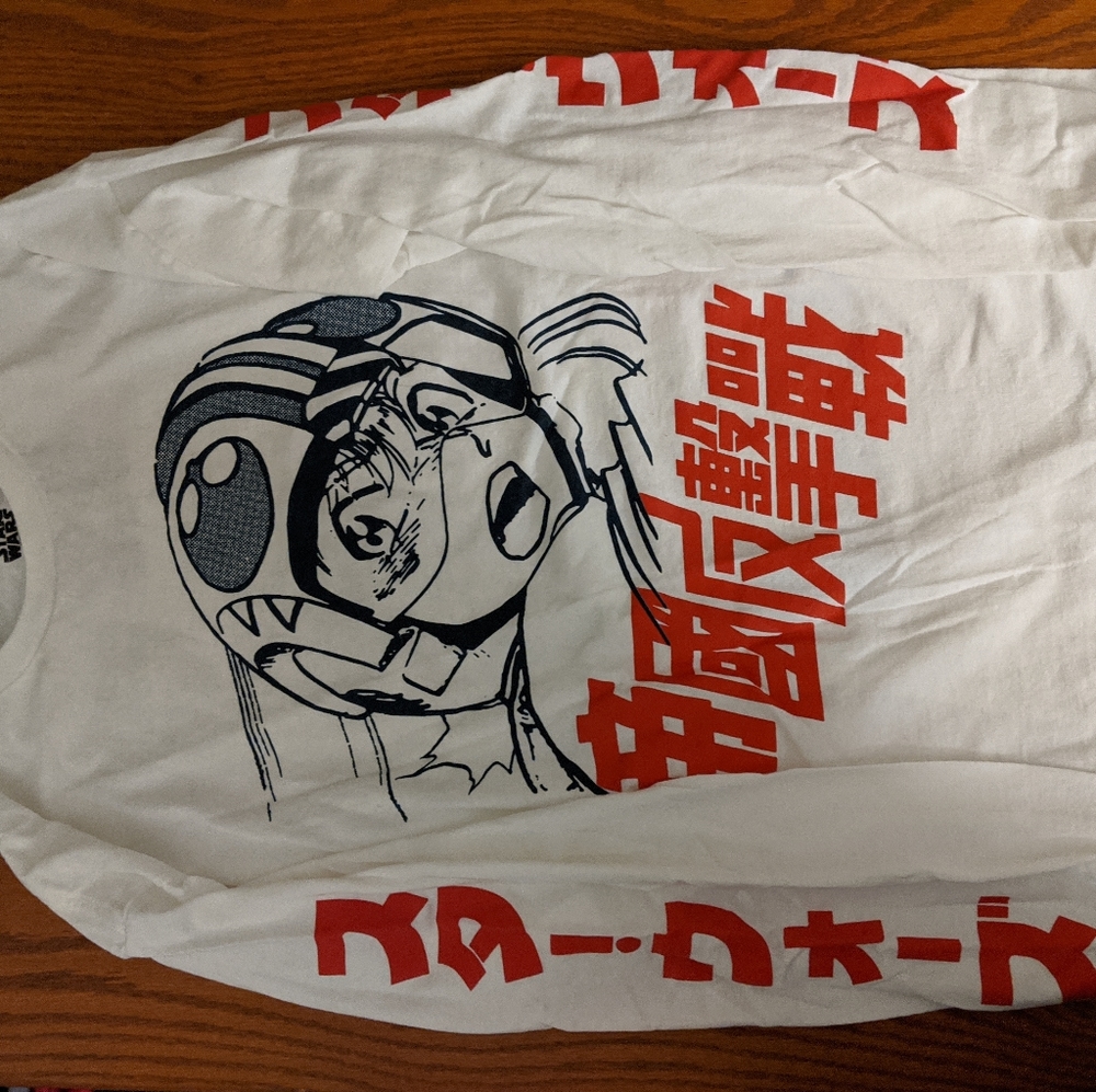 Urban Outfitters Long Sleeve Star Wars Kanji Shirt